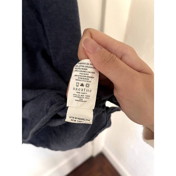 Mens Prana Navy Blue Collared Polo Cotton Tee Shirt Size XL - Picture 6 of 8